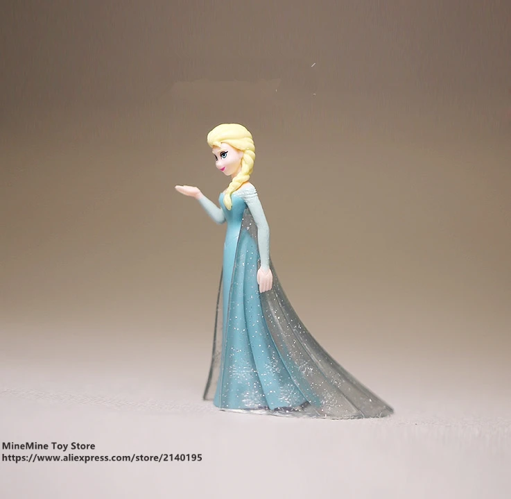 DISNEY Frozen Elsa princess 6 5 см кукла Фигурка осанка коллекция украшений аниме фигурка