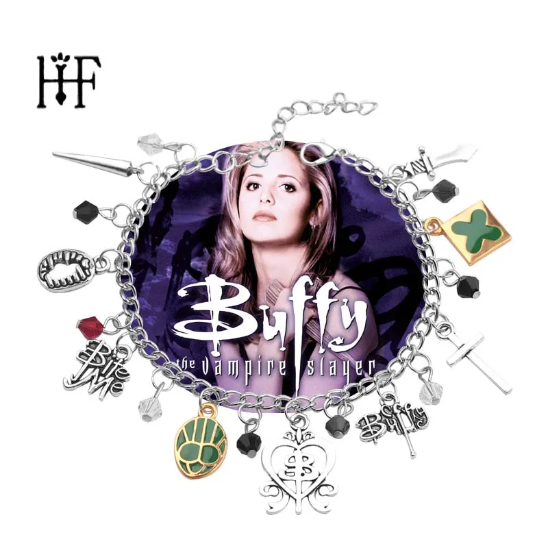Богемные хрустальные бусы браслет Femme Buffy the Vampire Slayer Шарм на руку Sword Cross Bite Me Pulseira