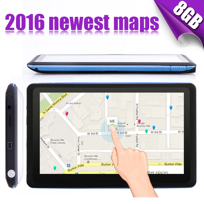 Goldbay 7 дюймов HD Автомобильный Gps-навигация AVIN Емкостный экран FM 8 ГБ/256 МБ