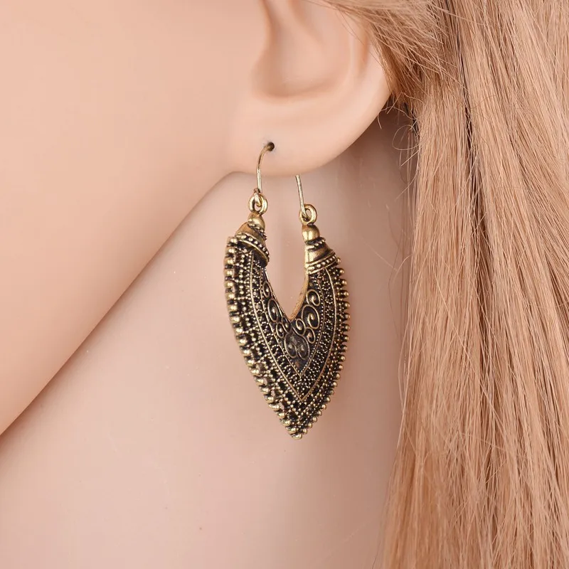 Индийские ювелирные изделия металлические Винтажные серьги-кисточки 2019 Мода Boho