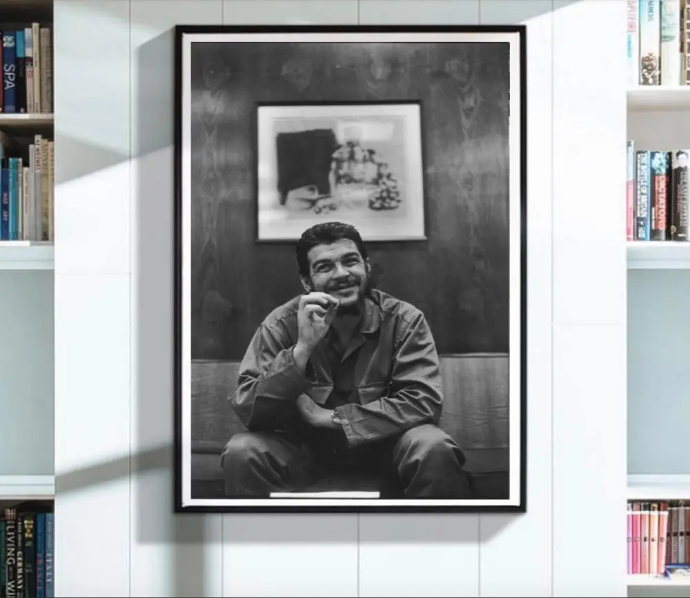 Cuba Socialist Socialism Leader Che Guevara in Room Retro Vintage Kraft Poster Canvas Painting Wall Sticker Home Decor Gift | Дом и сад
