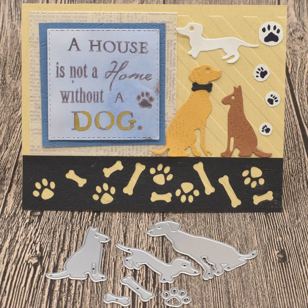 Металлическая вырубка для собак высечки животных скрапбукинга карты Альбом