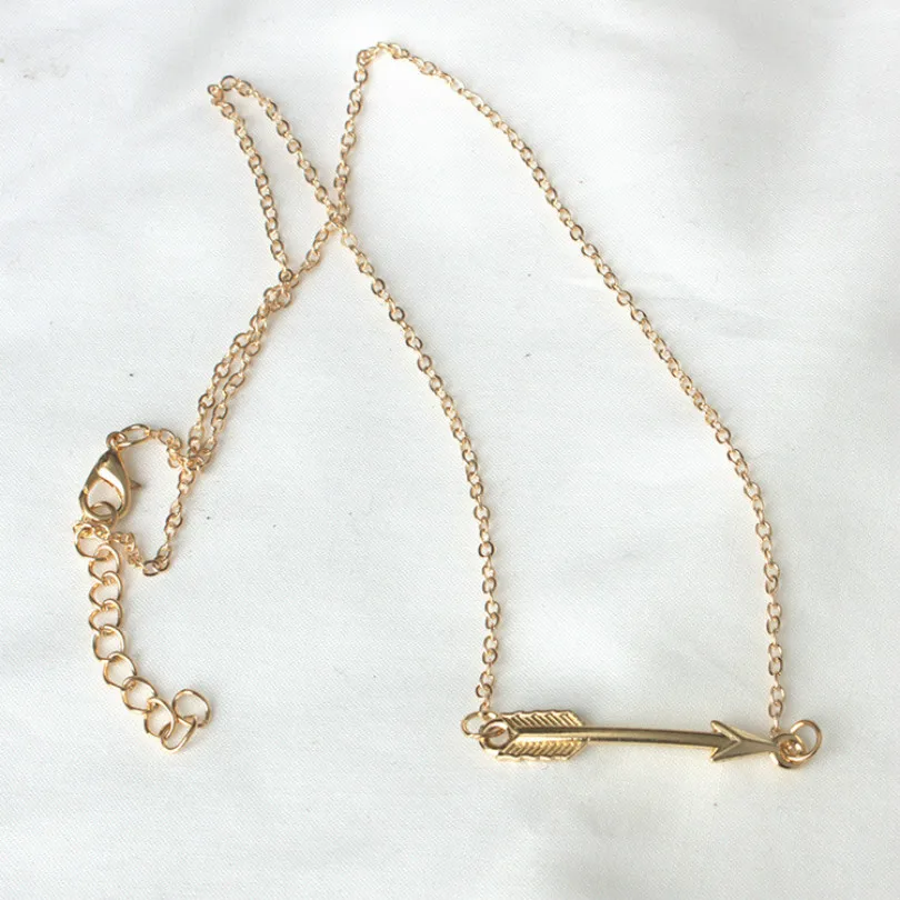 Модное ювелирное ожерелье с кулоном Ретро простой сплав Запонки стрела