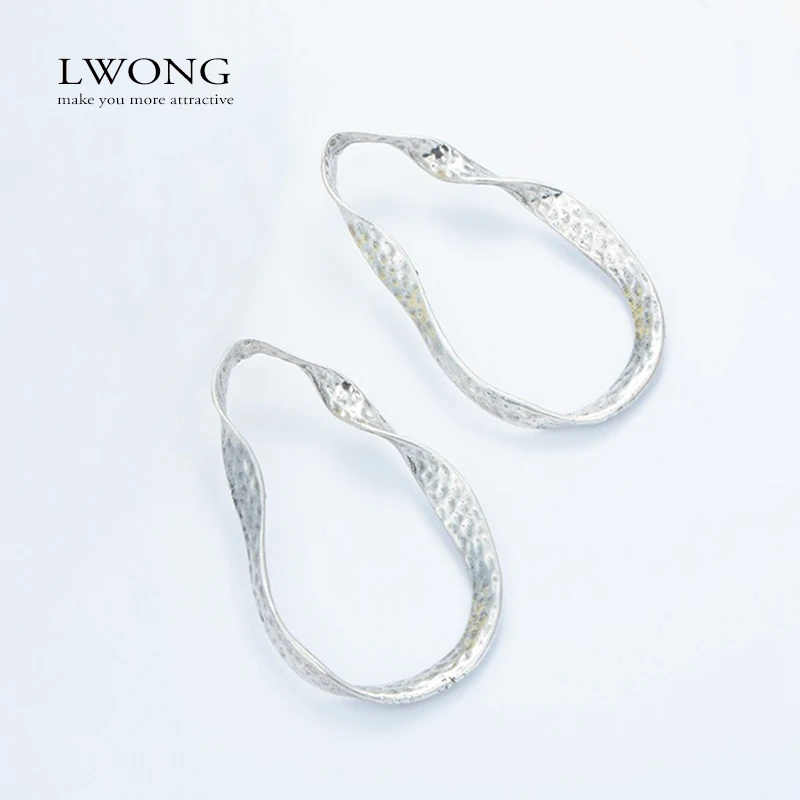 Модные серьги кольца LWONG 2017 для женщин бижутерия большие крупные серьги|hoop earrings for