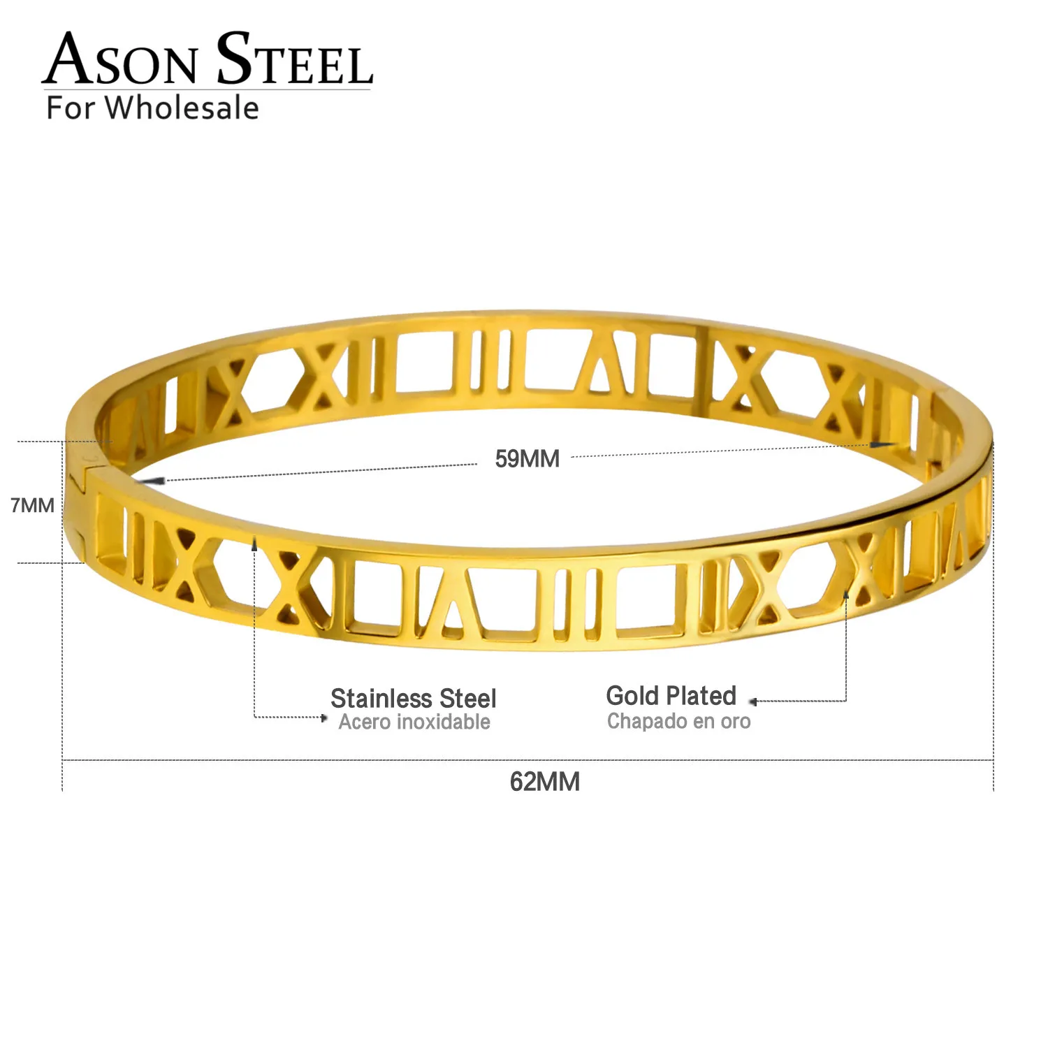 ASON стальные аксессуары женские роскошные ювелирные изделия нержавеющая сталь