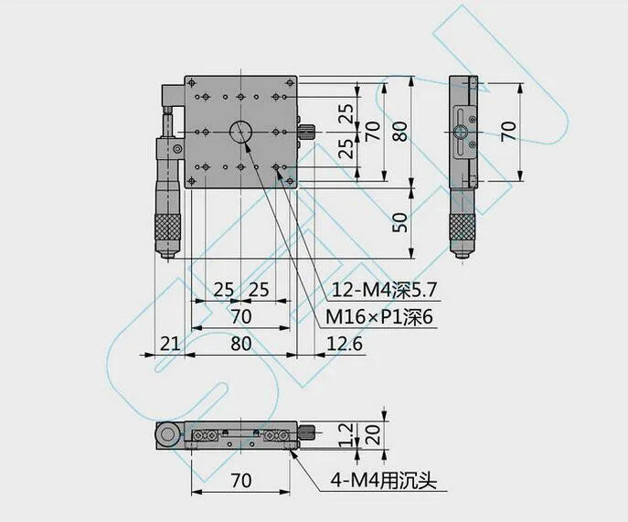 LX80 L оптическая ось X тонкая настройка скользящая сцена скользящий стол микрометр