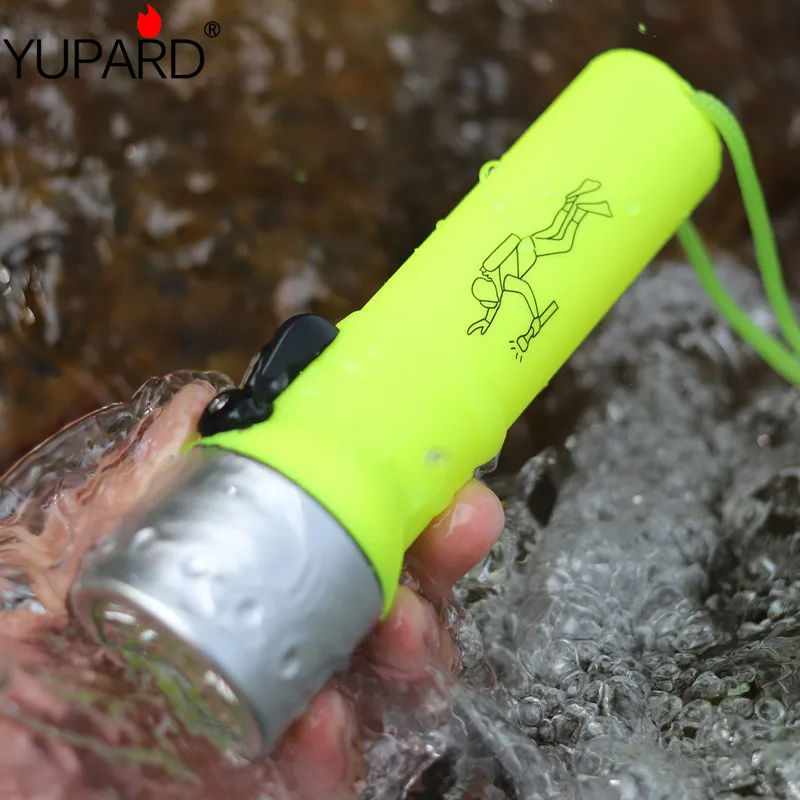 YUPARD Yellow Pro Водонепроницаемый светодиодный фонарик Q5 для подводного плавания с