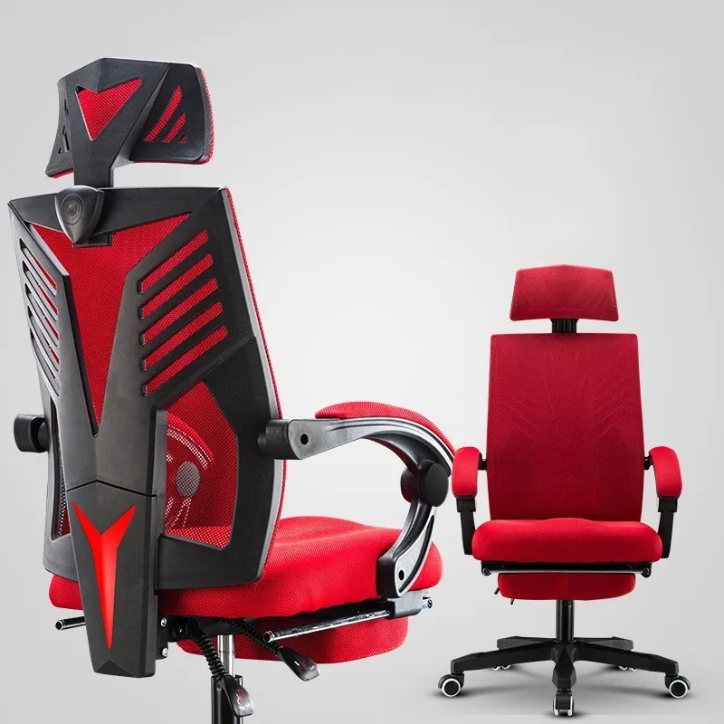 ЕС Boss Gaming Silla Gamer Esports Poltrona стул массаж может лежать с подставкой для ног искусственное кожаное колесо - Цвет: red2 with footrest