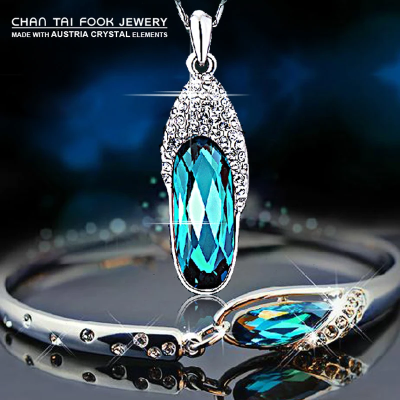 IREACESS New Genuine SWA Element Austrian Crystal wedding Necklace &amp Bracelet jewelry sets women | Украшения и аксессуары