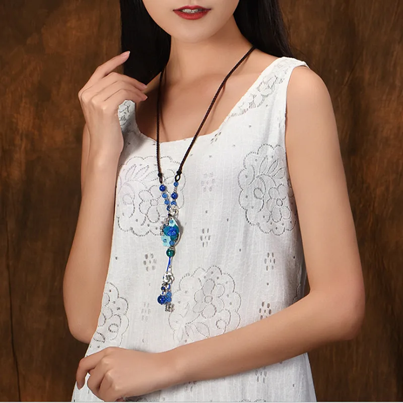 Винтажное ожерелье Yanting с подвеской для женщин кулоном в этническом стиле