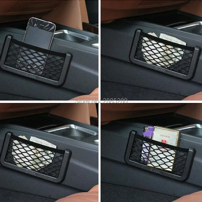 Фото Автомобильная сетка для хранения сетчатый мешок держатель карманный органайзер
