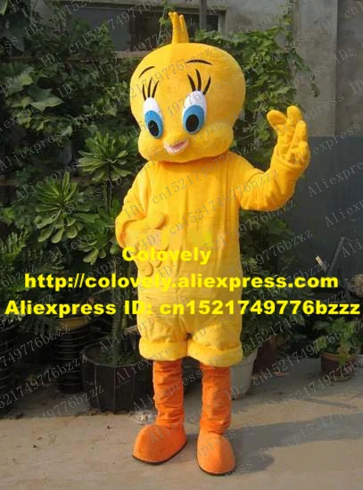 Подобный костюм талисман желтой птицы размера для взрослых флисовый Mascotte с