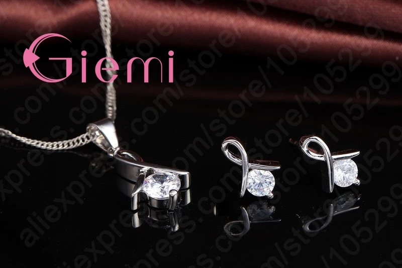 Новый модный набор украшений для женщин и девочек Крест CZ Настоящее чистое