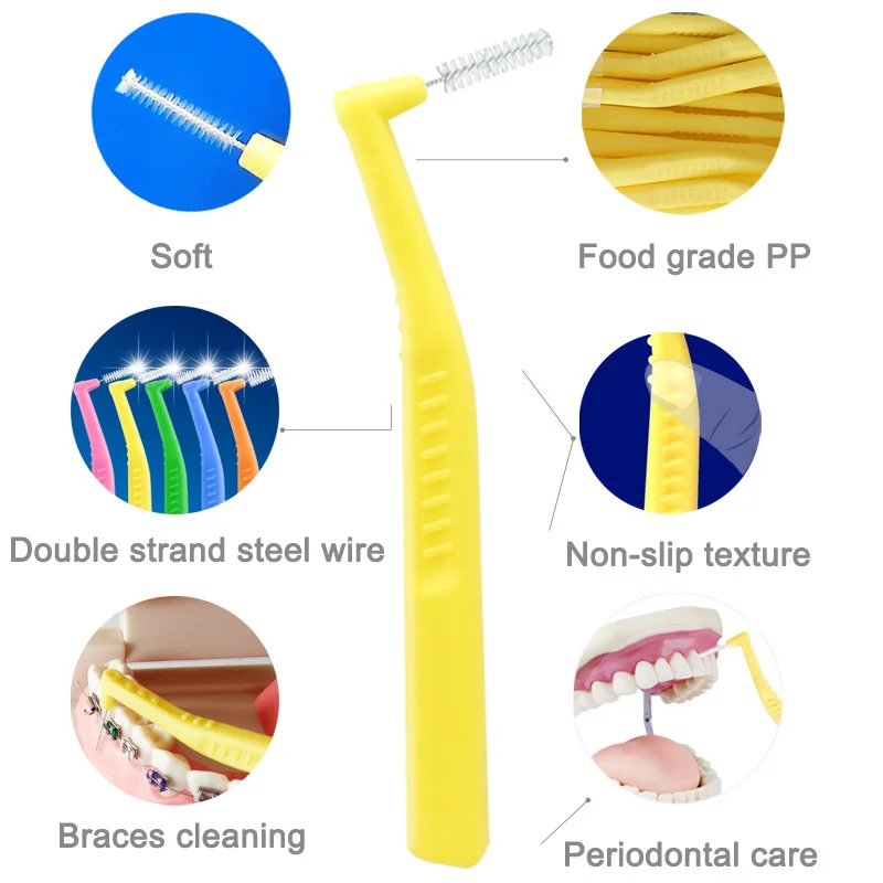 Горячая 20 шт l образная межзубная Щетка Oral Floss Flosser зубная щетка для чистки зубов