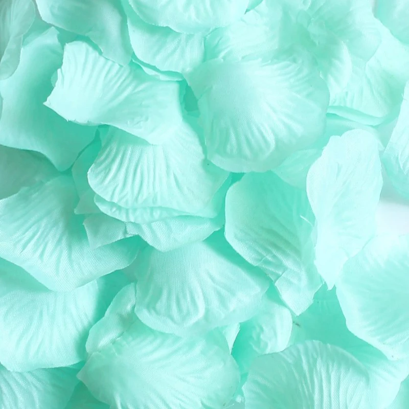 2000 шт Мятные шелковые лепестки роз Свадебные украшения для дня рождения конфетти