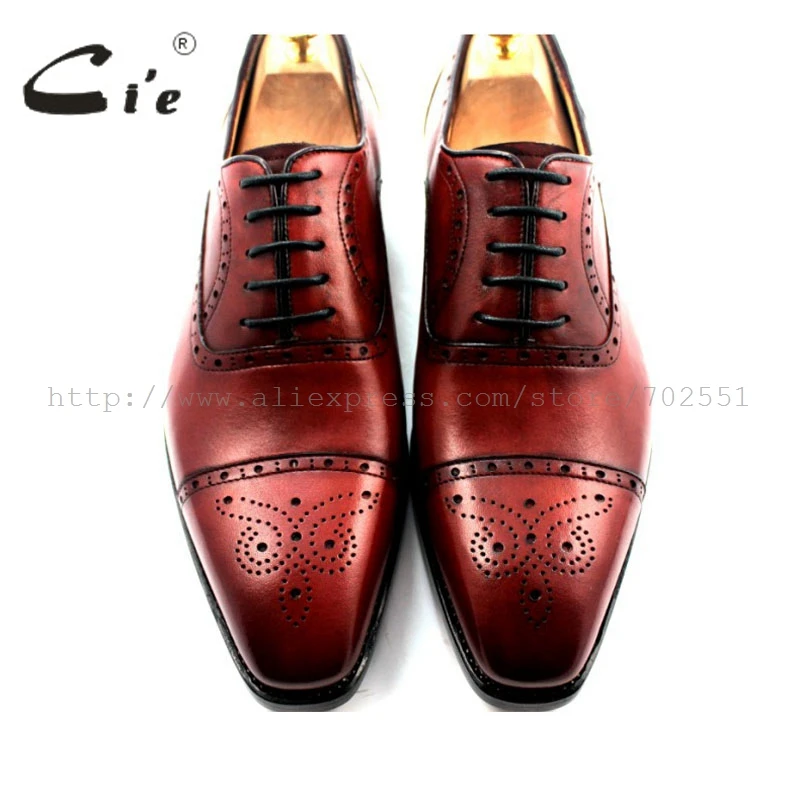 Полуброги cie мужские из натуральной телячьей кожи классические туфли оксфорды