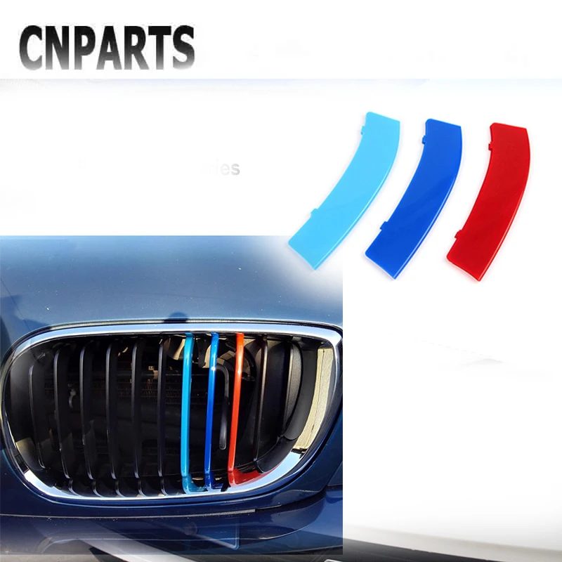 CNPARTS 3D M Стайлинг Автомобильная передняя решетка радиатора спортивные полосы