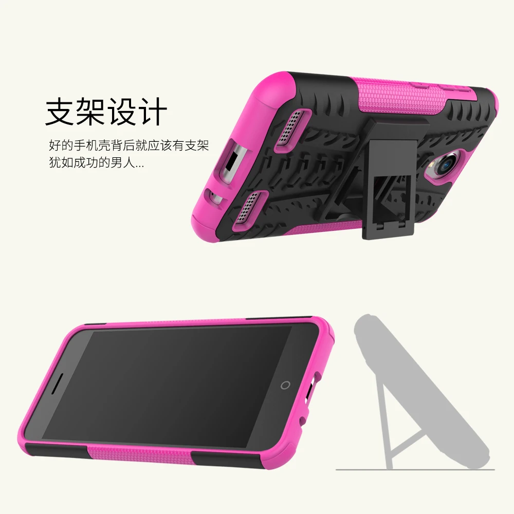 For ZTE A520 case Tough Heavy Duty Armor PC+TPU Stand Holder Phone Cover Hybrid Silicone BA520 520 cases 5.0 inch | Мобильные