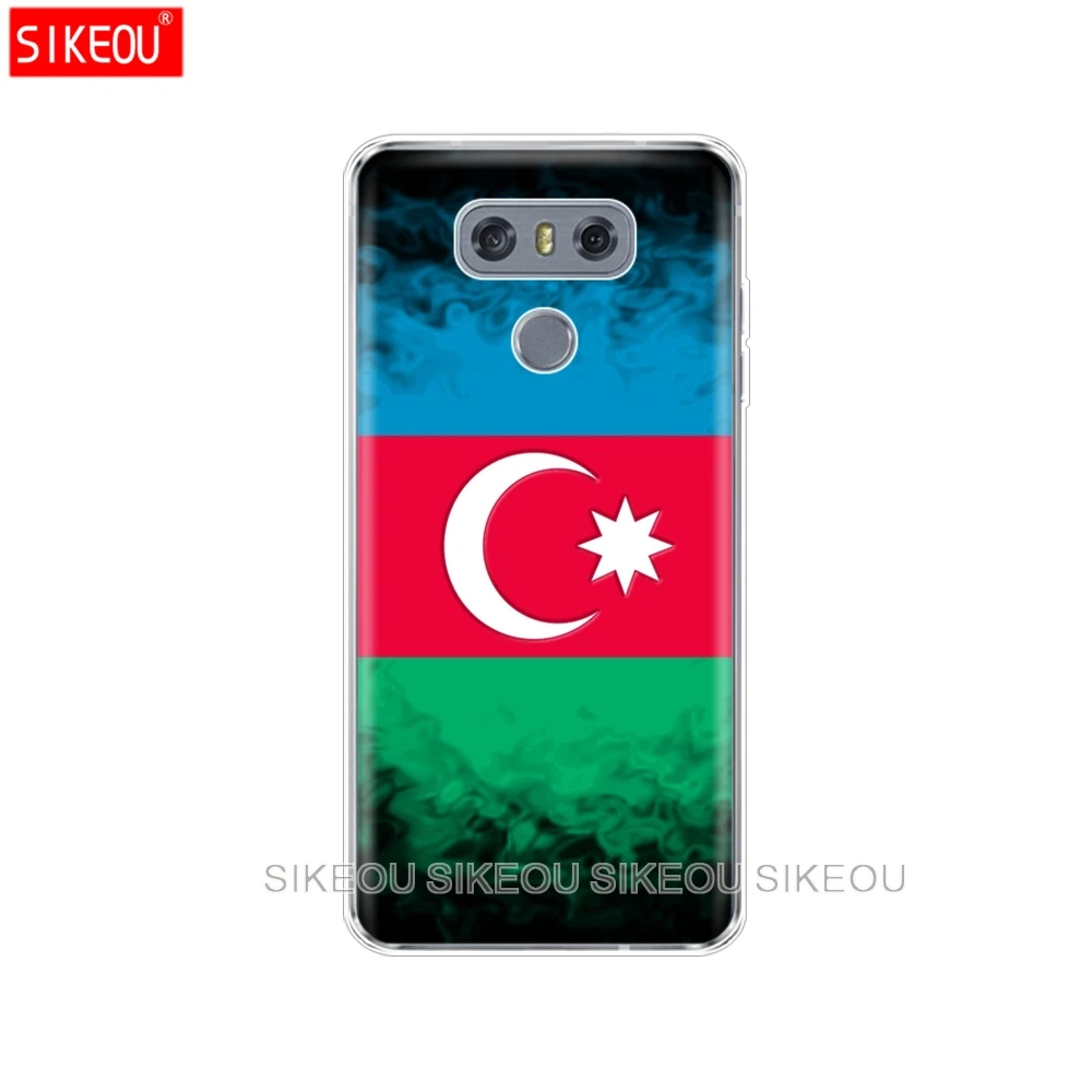 Силиконовый чехол для телефона LG G7 Q8 Q6 G6 MINI G5 V30 V7 V9 k10 k8 X POWER 2 с флагом Азербайджана