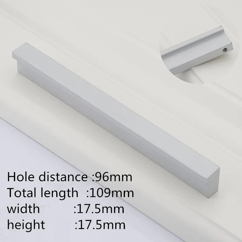 Silver 96MM KK& FING, американский Твердый алюминиевый сплав, дверные ручки для шкафа, ручки для ящиков, ручки для шкафа, дверные ручки, оборудование для обработки мебели - Цвет: Silver 96MM