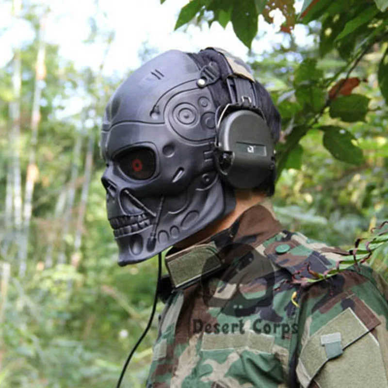 Терминатор полный маска для пейнтбола Airsoftsports пластик тактический CS Wargame