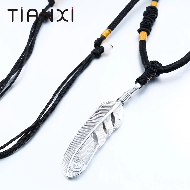 TIANXI Cool Nice части подробно перо кулон Цепочки и ожерелья для мужчины женщины 316L