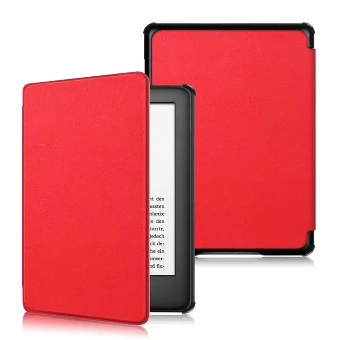 Red Для Amazon Kindle из искусственной кожи чехол с принтом тонкий 6 ''Электронная книга E-reader Kindle 10th 658 Smart Wake Up - Цвет: Red