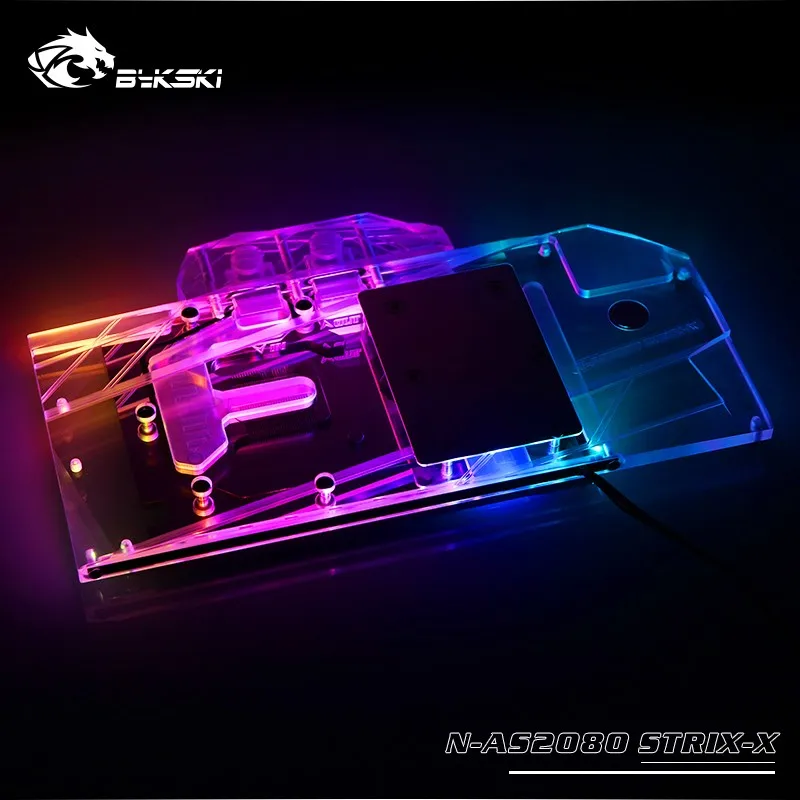 Водоблок Bykski для ASUS ROG STRIX RTX2080 OC/2080-O8G-GAMING/RTX 2070 SUPER/RTX2080S/совместимый бэкплейт