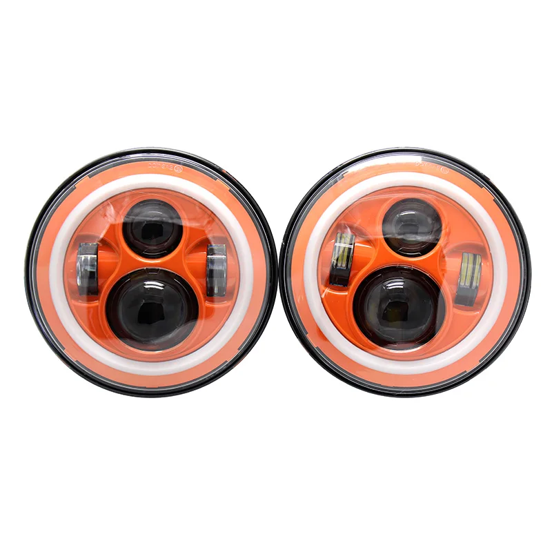7 &quotдюймовый светодиодный галогеновые фары головного света Комплект оранжевый