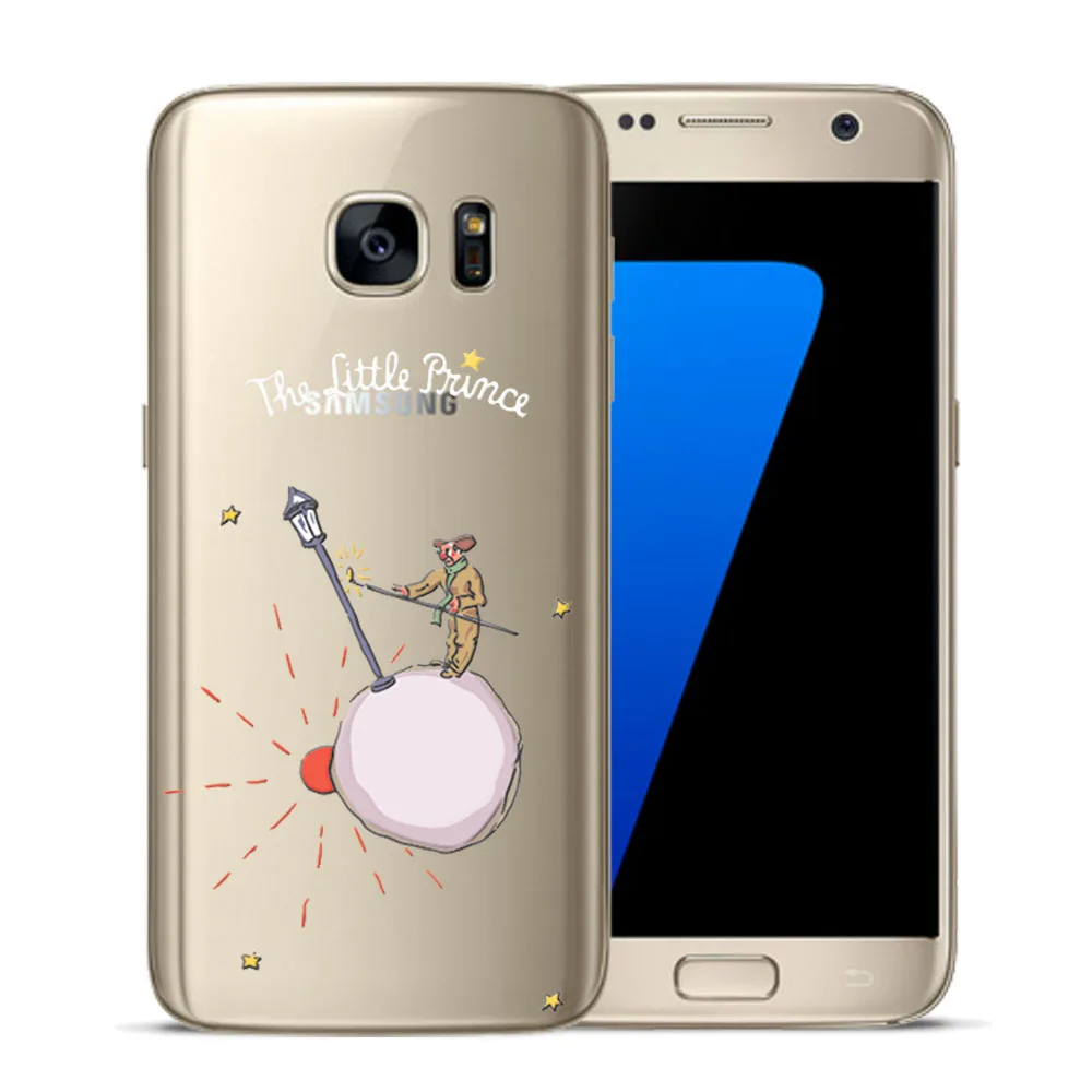 Мягкий чехол Little Prince из ТПУ для Samsung Galaxy J3 J5 J7 J2 Prime S5 Mini S6 S7 Edge S8 S9 S10 Plus E S10E задняя