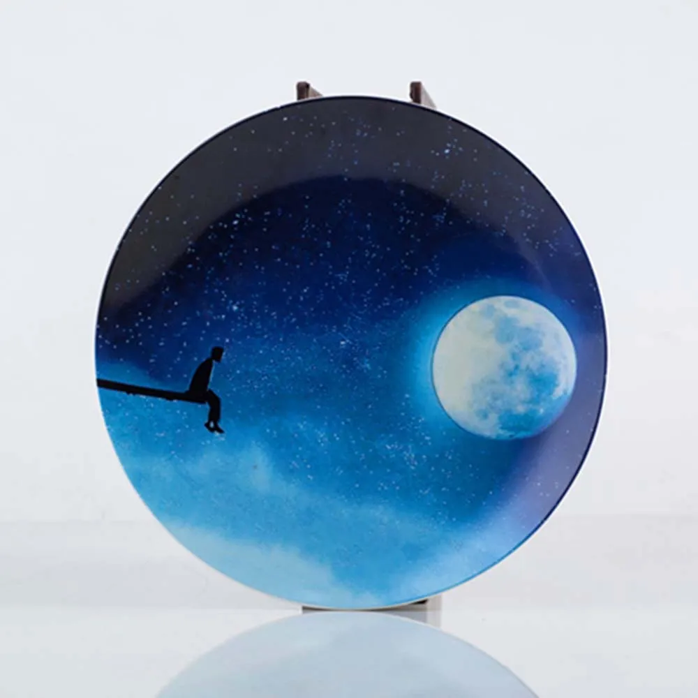 Керамические тарелки для стейка блюдо еды в скандинавском стиле звездное небо