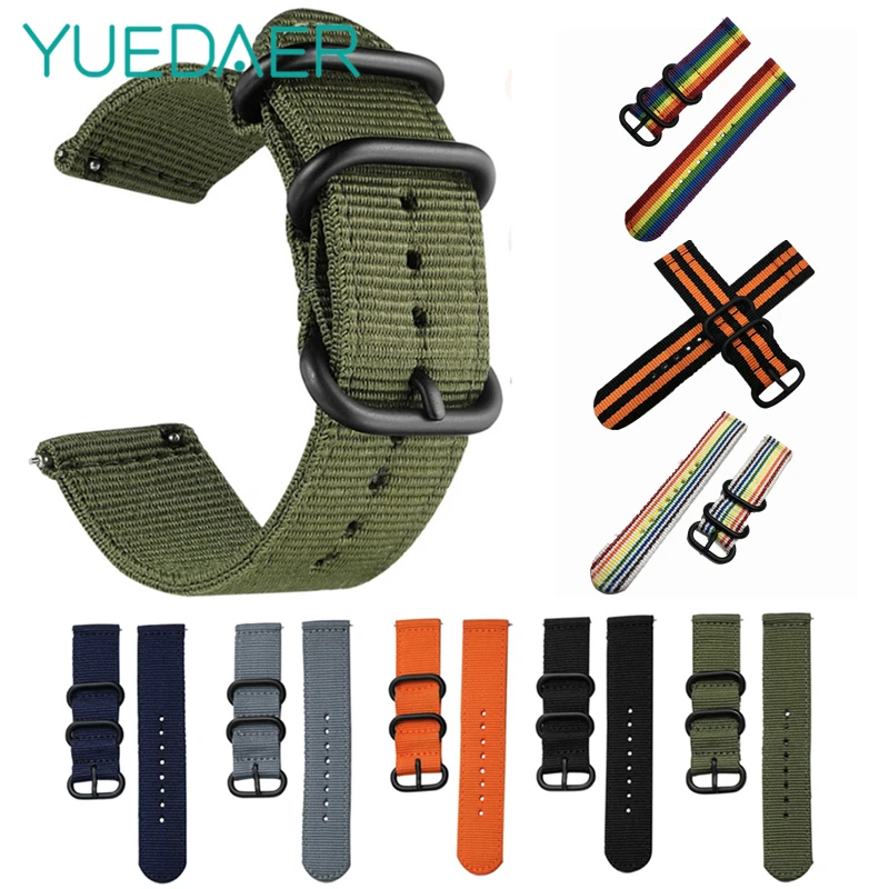 Холщовый нейлоновый ремешок для Xiaomi Amazfit Stratos 2 2s 3 Pace Band для Amazfit Bip GTS GTR 47 мм 42 ремешок для часов huawei Watch GT 2