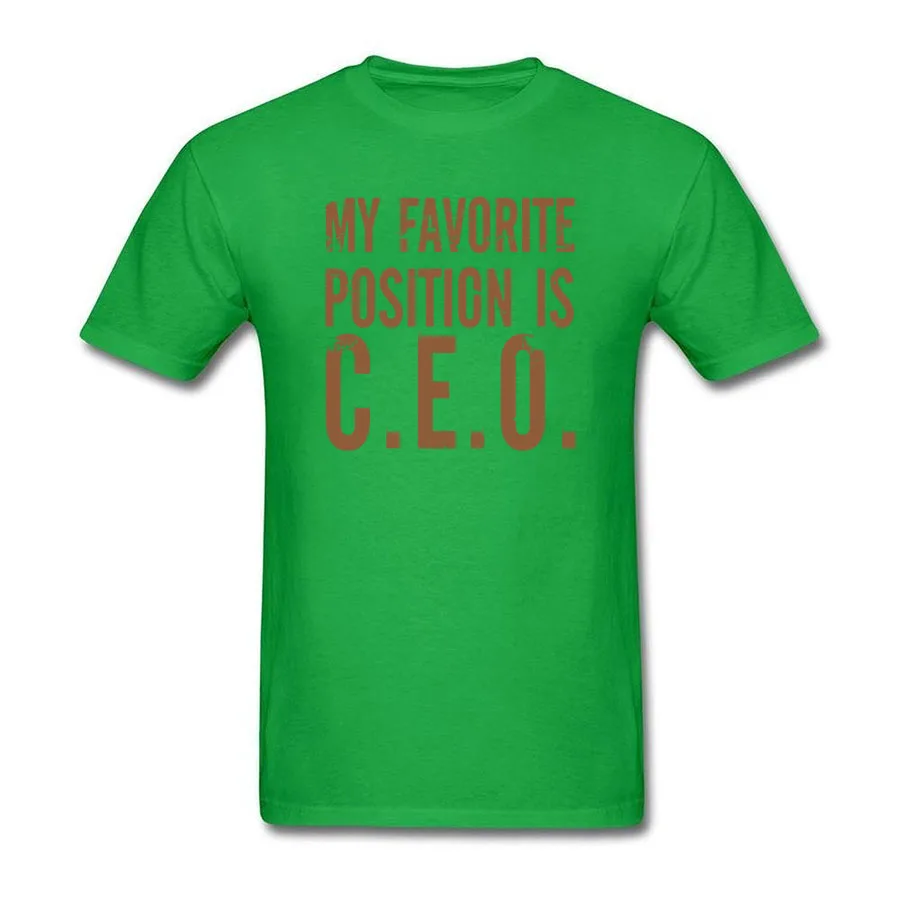 My Favorite Position Is CEO Printed New Fashion Summer Funny T shirt Mens Short Sleeve Loose Casual | Мужская одежда
