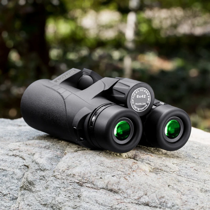 Охотничьи бинокли 8x42 Binocolo компактный с чехлом стрела ремень BAK4 Крыша Призма портативный профессиональный hutact