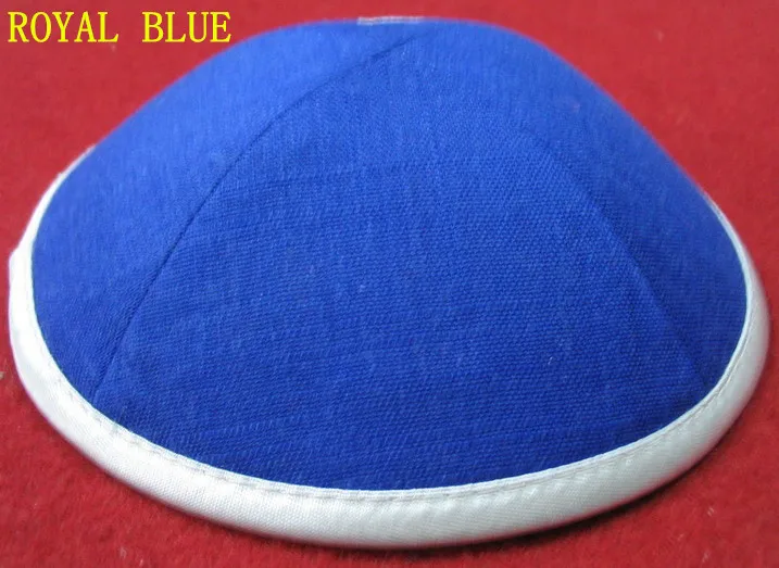 ROYAL BLUE Постельное белье Делюкс еврейская кипа YARMULKE KIPPOT, персонализированное по запросу - Цвет: ROYAL BLUE