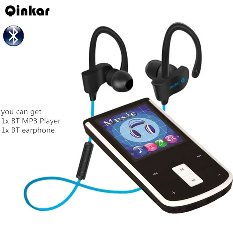 Qinkar bluetooth MP3 плеер Спорт BT388 + Bluetooth наушники BT спортивные беспроводные мини