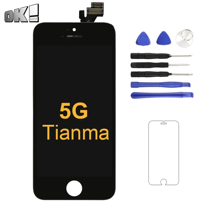 Запасные части для телефона iPhone 5 ЖК дисплей Tianma черный белый экран панель