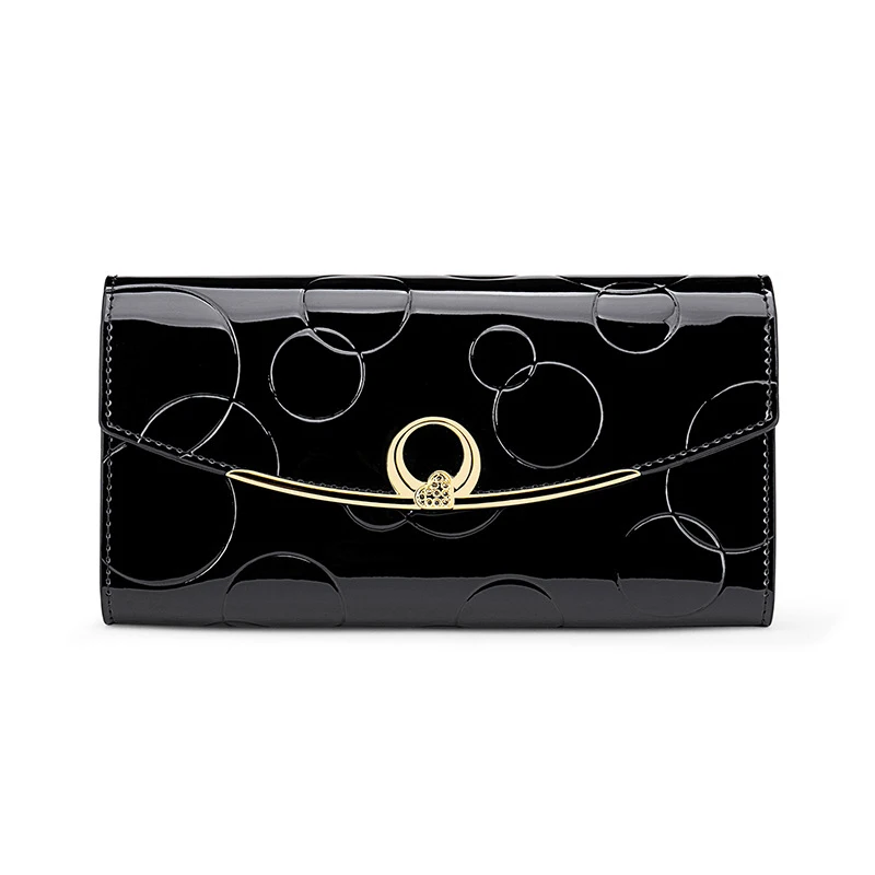 Женский кошелек из натуральной кожи Роскошный дизайнерский лакированной