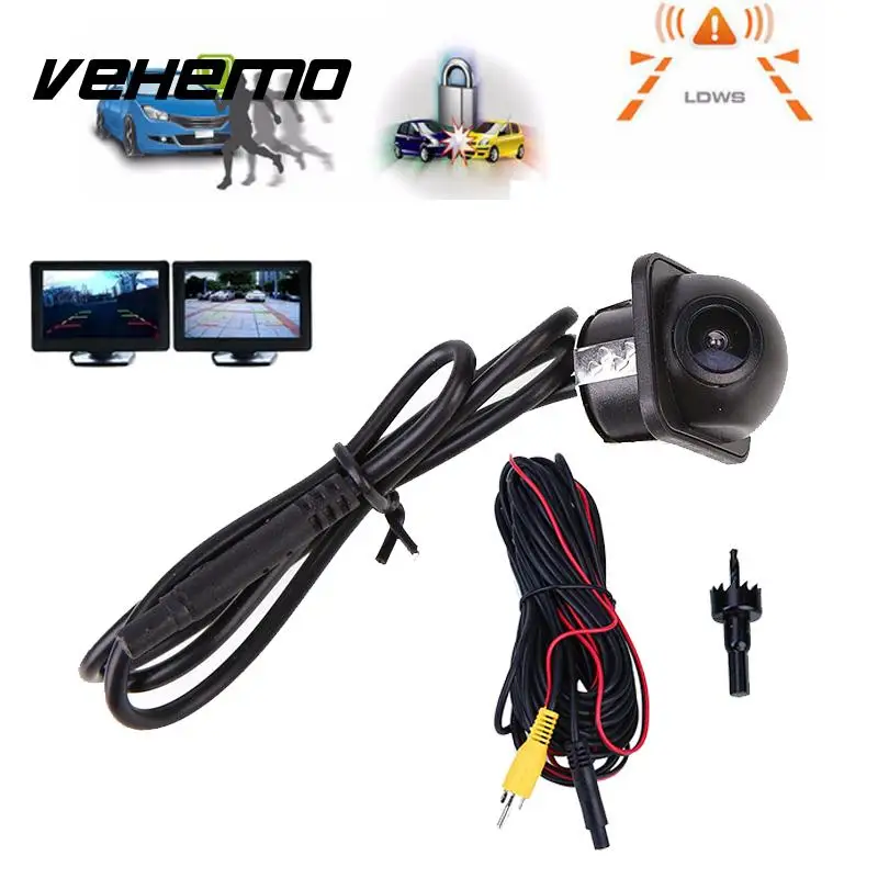 DC 12V Car Auto Monitor Hole Drilling Side View Blind Spot Mirror Camera Reverse | Автомобили и мотоциклы