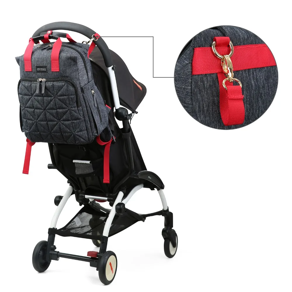mommore Waterproof Travel Diaper Bag with Changing Pad Baby Stroller Backpack Nursing for Care Wet | Мать и ребенок