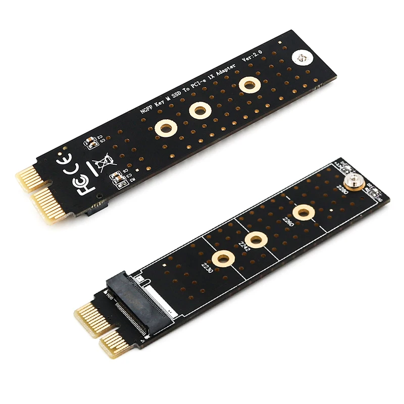 PCIE для M2 адаптер M Соединитель в форме ключа NVME SSD x1 полный Скорость M.2 2280 Алюминий