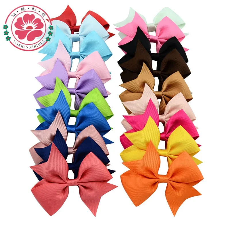 4 Opcs '' горячая распродажа девочка волос луки клипы бутик Pin тканая ленты