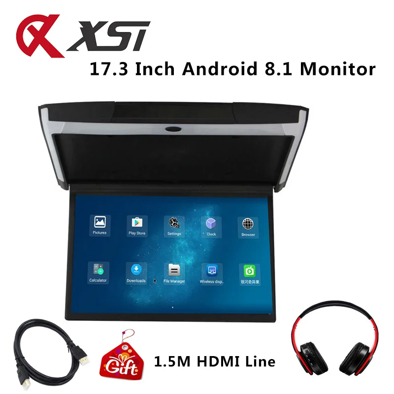 XST 17 3 дюймовый Android 9 0 автомобильный монитор потолочное крепление крыша HD 1080P