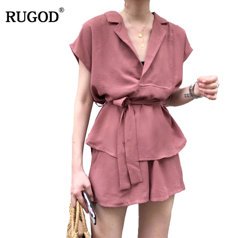 RUGOD 2018 Новое поступление Повседневное Для женщин 2 шт. комплект лето-осень женский