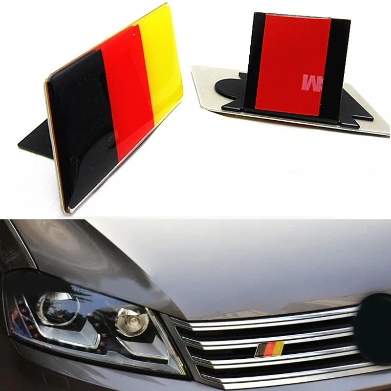 1 шт. Немецкий флаг эмблема решетки для Volkswagen Scirocco GOLF 7 Golf 6 Polo GTI VW Tiguan Audi A4 A6