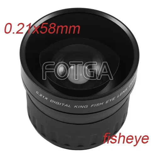 Fotga 58 мм 0.21X широкоугольный объектив рыбий глаз для Canon 600D Nikon d90 sony Pentax DSLR камер