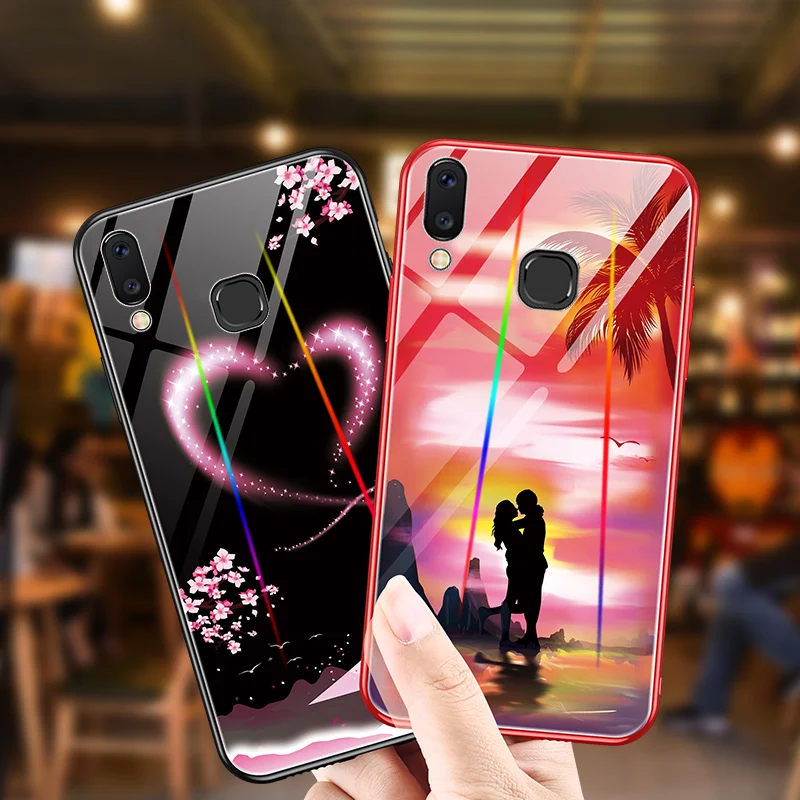 Светящийся ЧЕХОЛ ДЛЯ VIVO X 23 X21i UD X20 X9s чехлы для ночного блеска роскошный