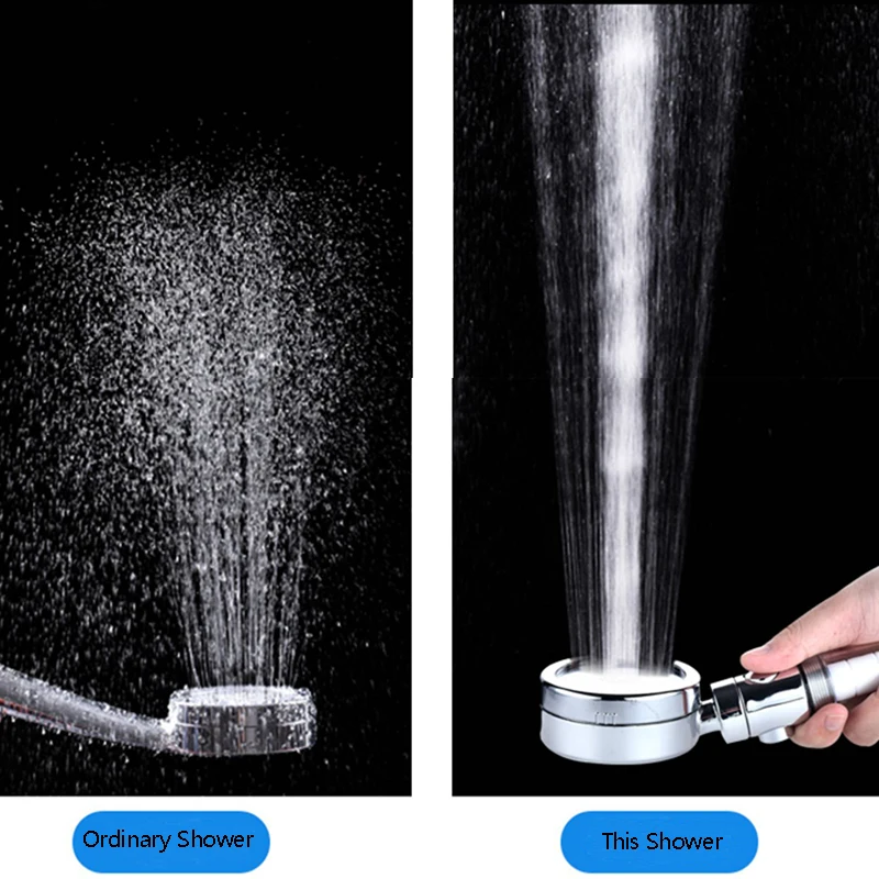 НОВАЯ душевая головка высокого давления с 3 функциональным фильтром кнопкой
