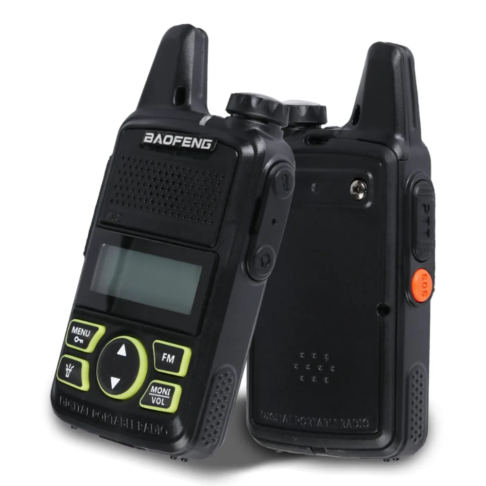 2 X иди и болтай Walkie Talkie “иди BF T1 мини радио УВЧ 400 470 МГц FM трансивер с PTT отель