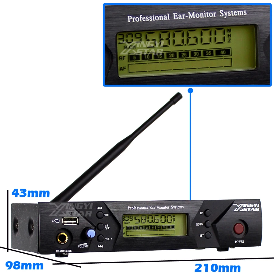 구매 EK300 IEM G3 전문 모니터링 USB 송신기 무선 이어폰 무대 모니터 시스템, 5 벨트 팩 수신기 헤드폰